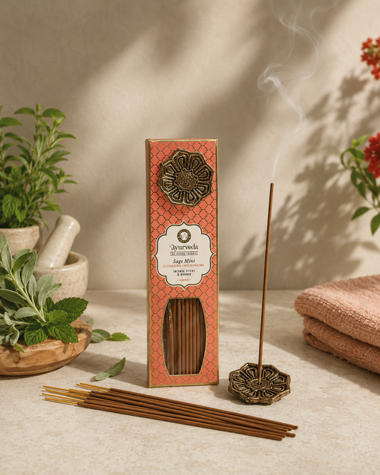 Incienso Ayurveda de Lujo + Quemador de Metal Colgante