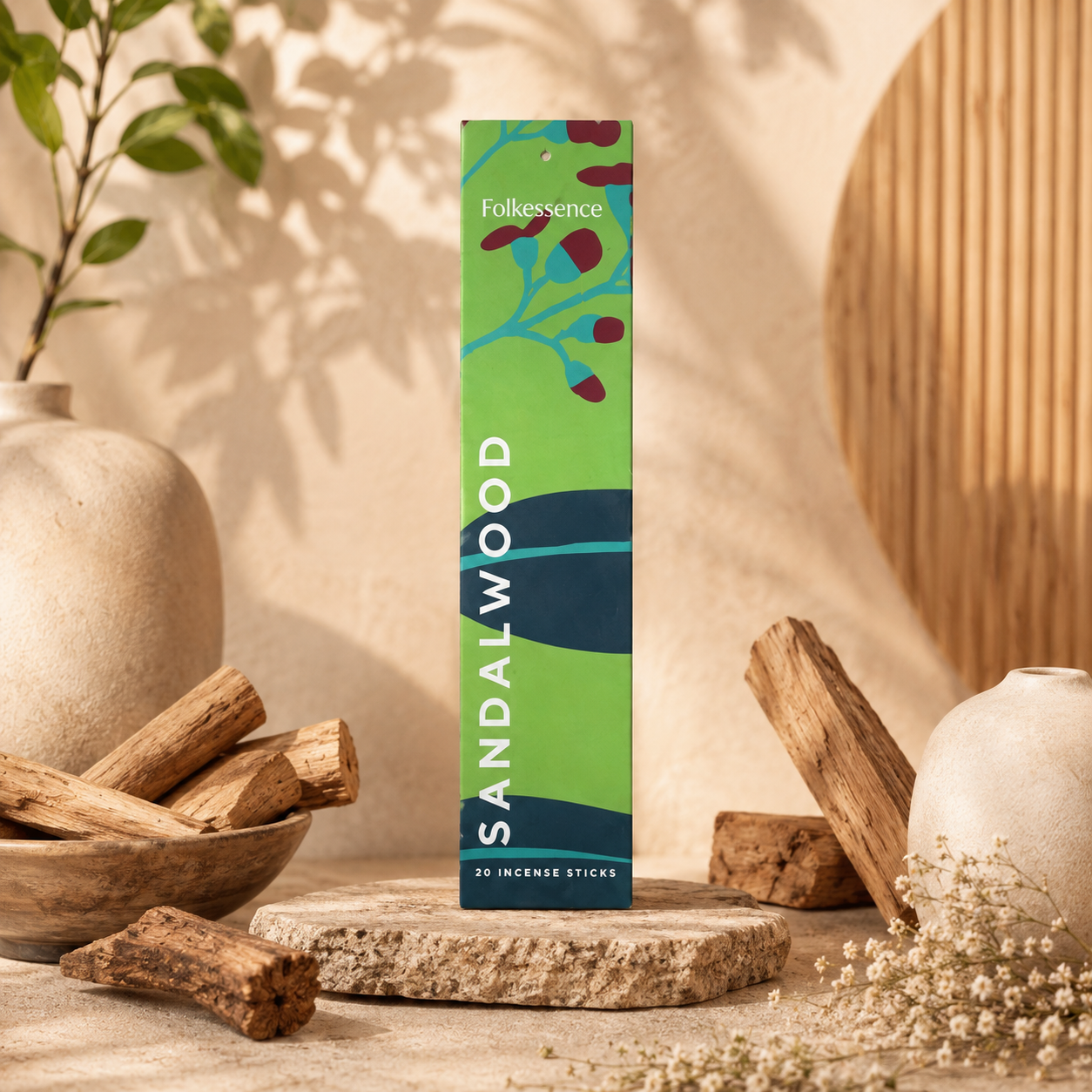 Inciensos Folkessence Good Vibes – The Favorites | Caja con 12 Aromas + Porta Incienso
