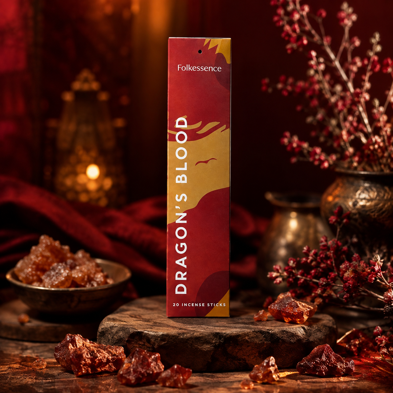 Inciensos Folkessence Good Vibes – The Favorites | Caja con 12 Aromas + Porta Incienso