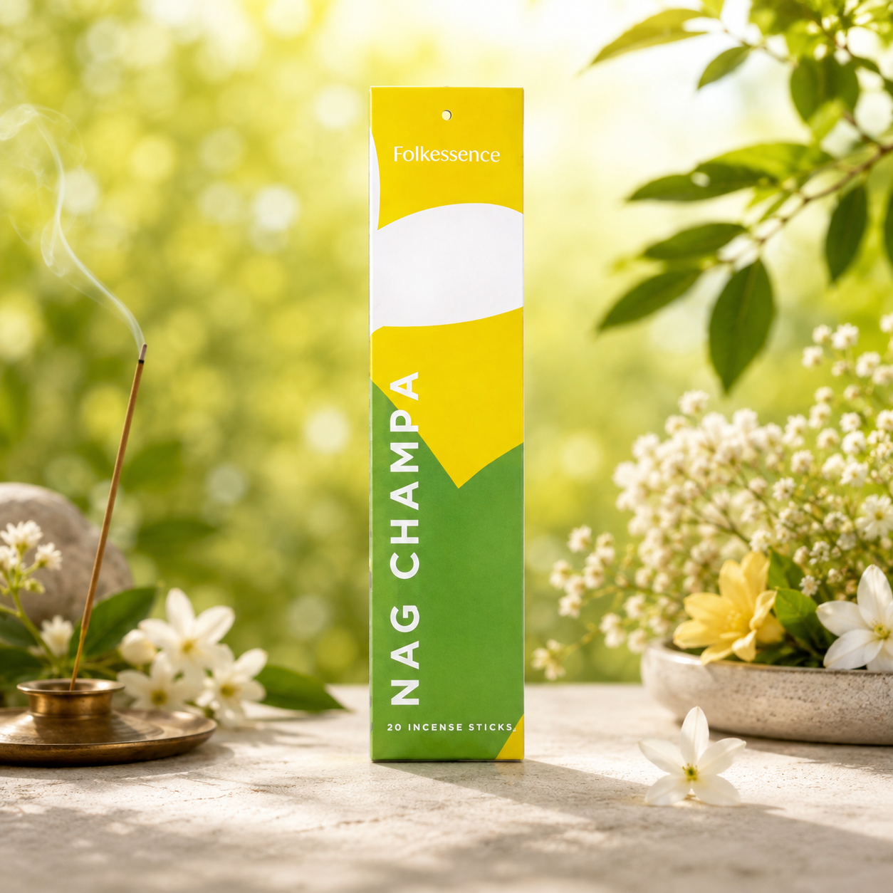 Inciensos Folkessence Good Vibes – The Favorites | Caja con 12 Aromas + Porta Incienso