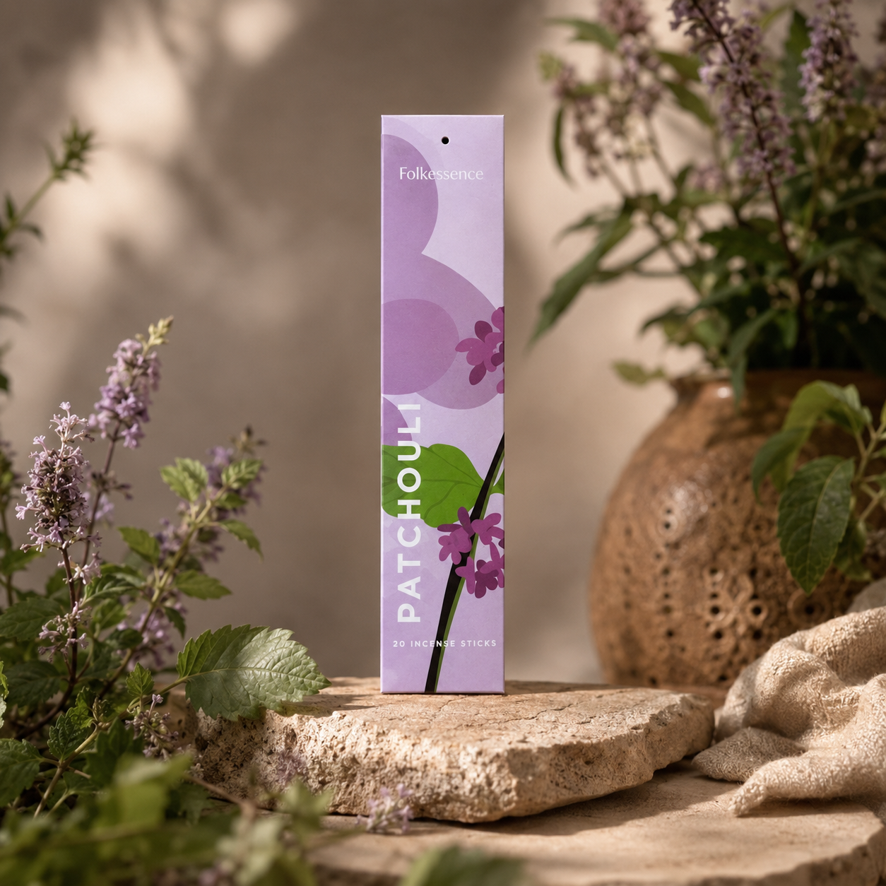 Inciensos Folkessence Good Vibes – The Favorites | Caja con 12 Aromas + Porta Incienso