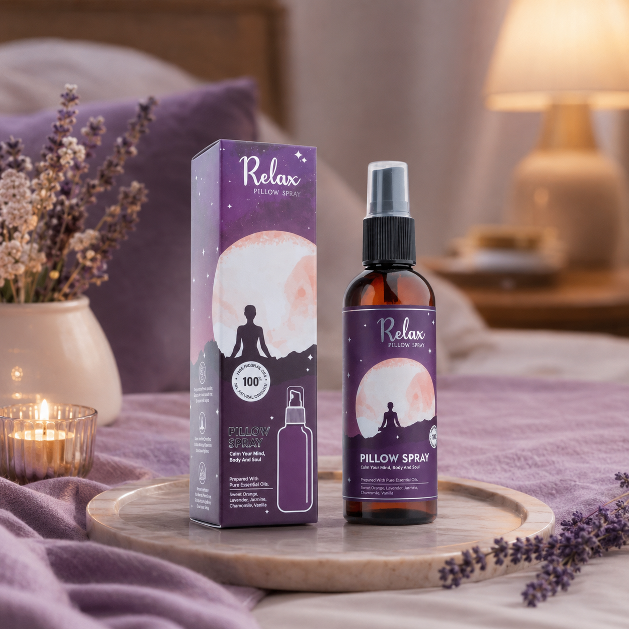 Spray de Almohada Aromaterapia 100ml (Pillow Mist) - Colección Descanso