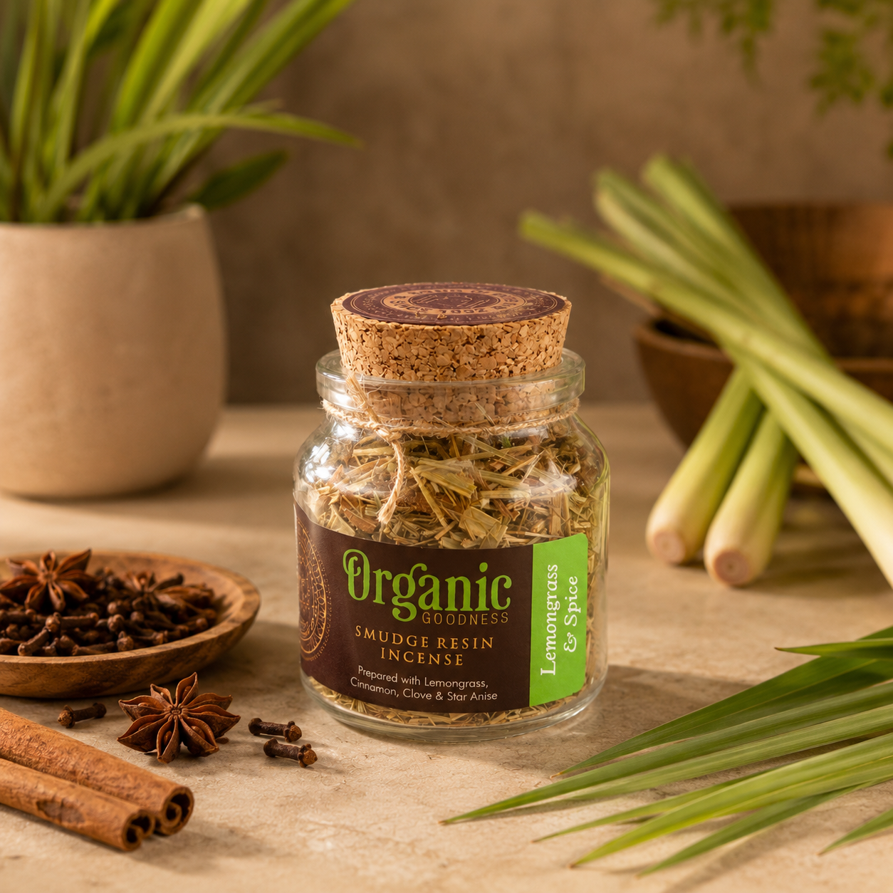 Mix de Resinas Organic Goodness (Smudge) - Frasco de Vidrio Premium