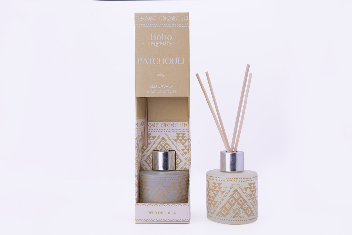 Difusor Aromático Boho Orgánico 50 ml con Varillas