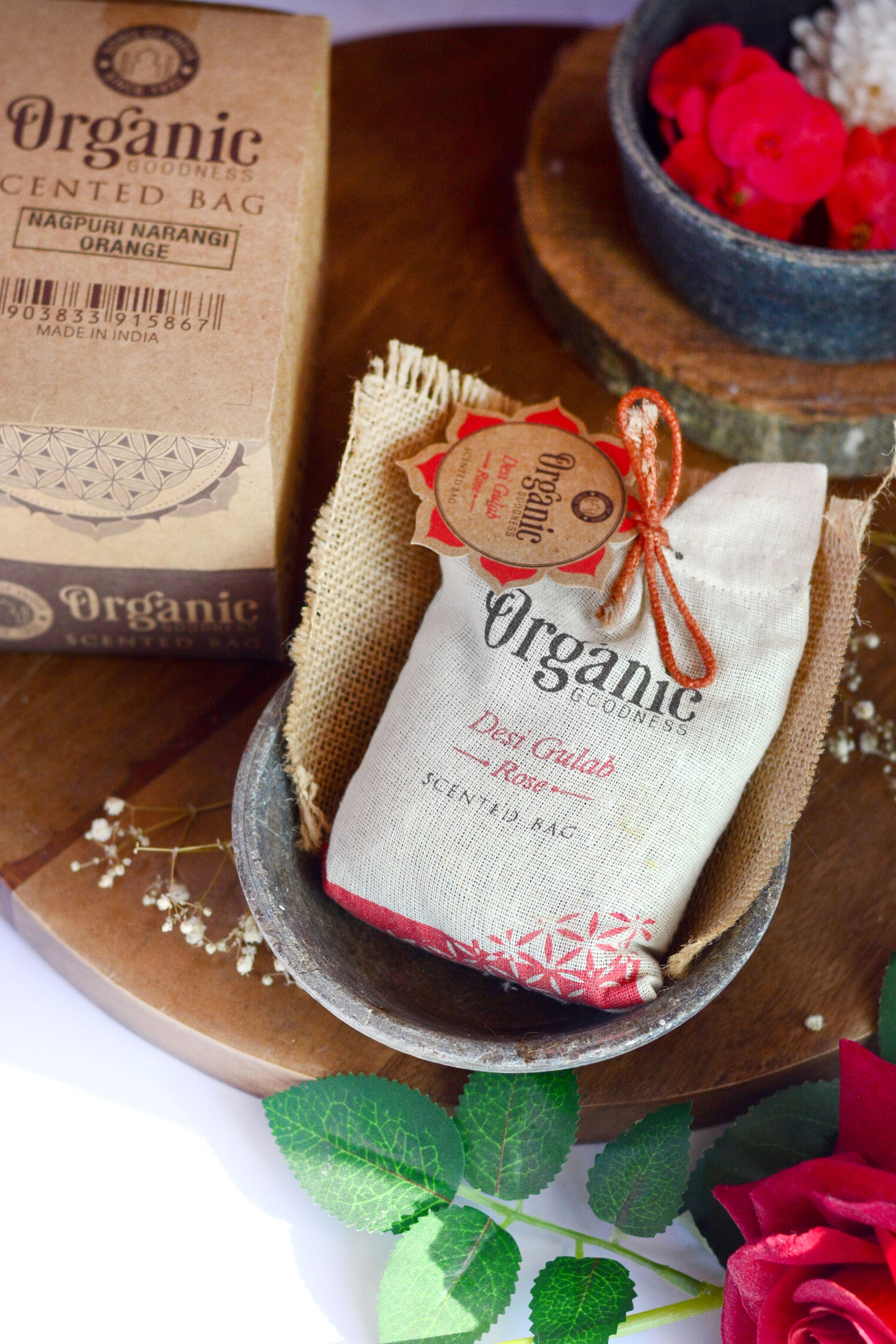 Sachet de Algodón Aromático Orgánico para Cajones, Placares & Carros