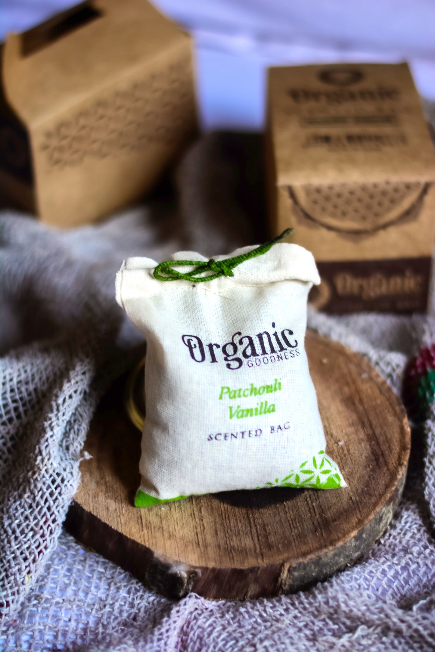 Sachet de Algodón Aromático Orgánico para Cajones, Placares & Carros