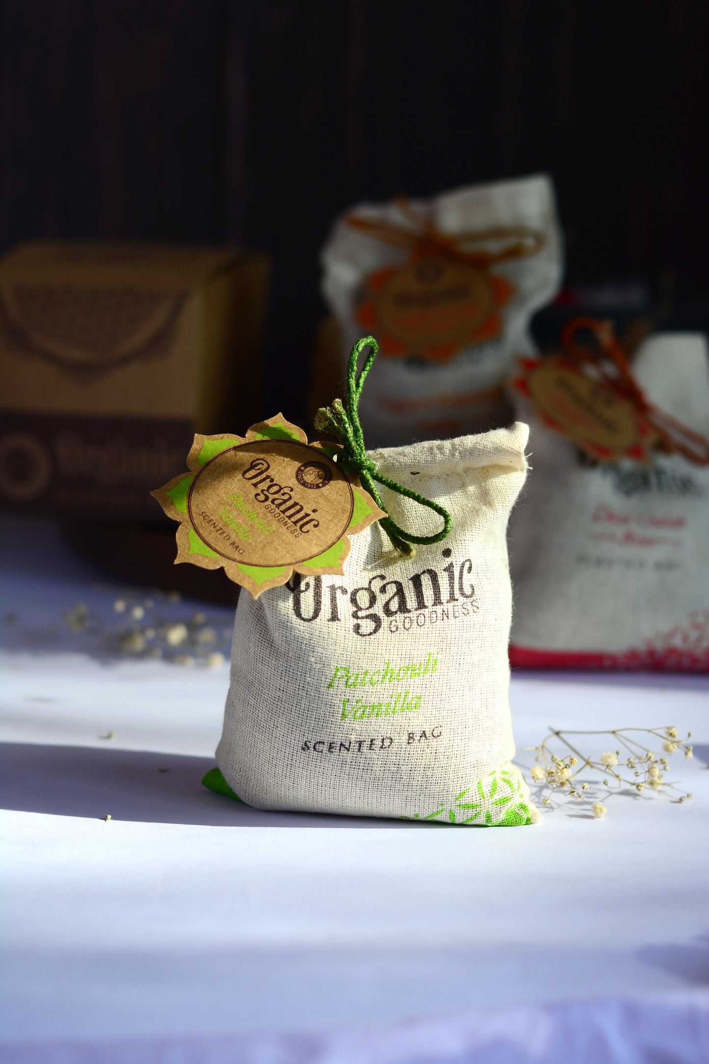 Sachet de Algodón Aromático Orgánico para Cajones, Placares & Carros