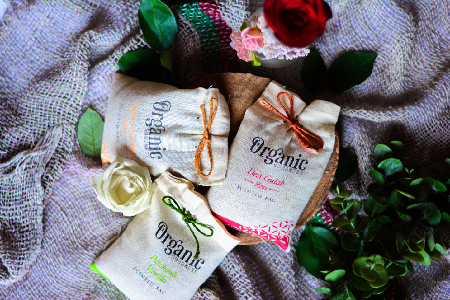 Sachet de Algodón Aromático Orgánico para Cajones, Placares & Carros