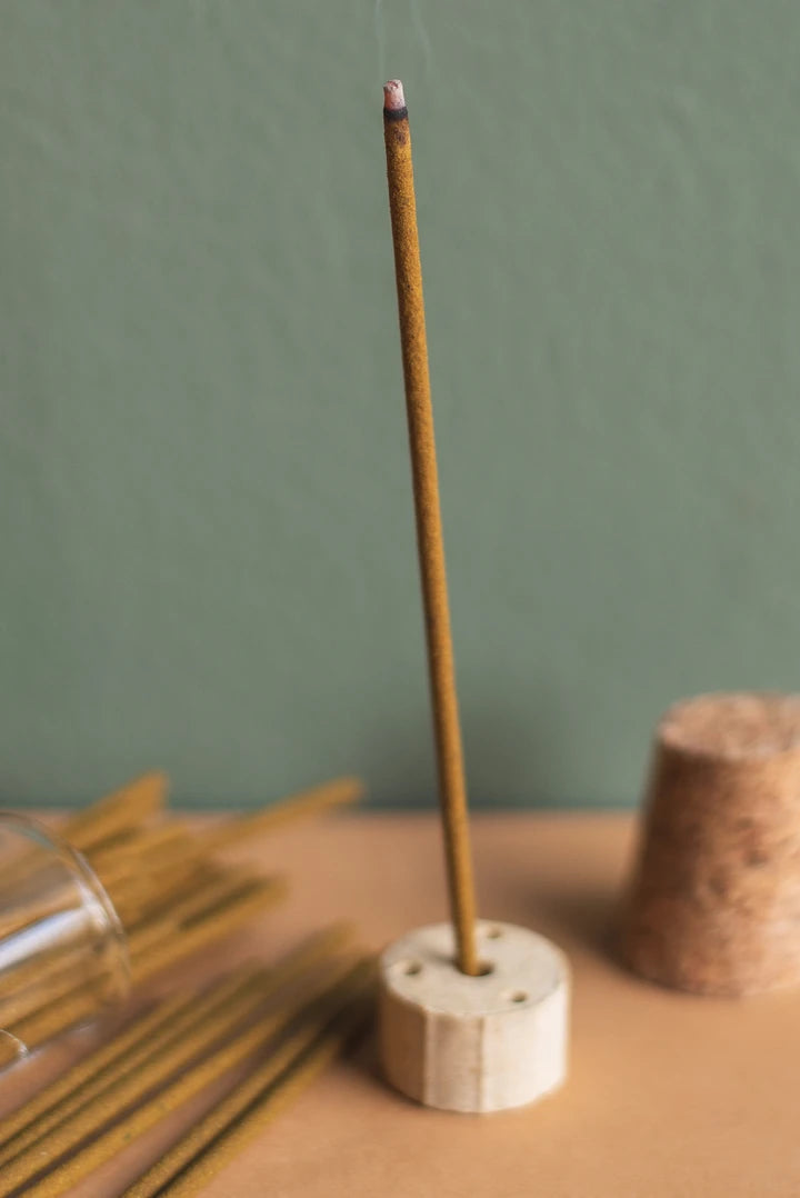 Incienso Botánico Sin Bambú (Bambooless) + Quemador - Tubo de Vidrio y Corcho