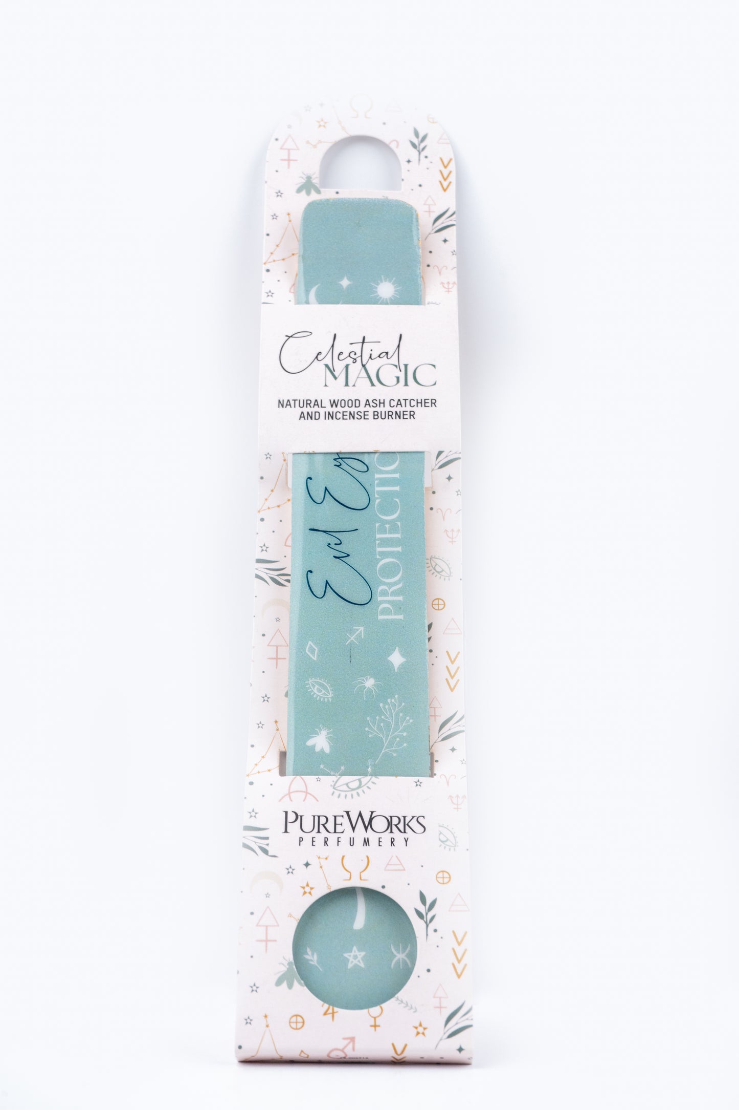 Quemador Porta/Incienso "Celestial Magic" (Madera y Epoxi) - Colección Mística