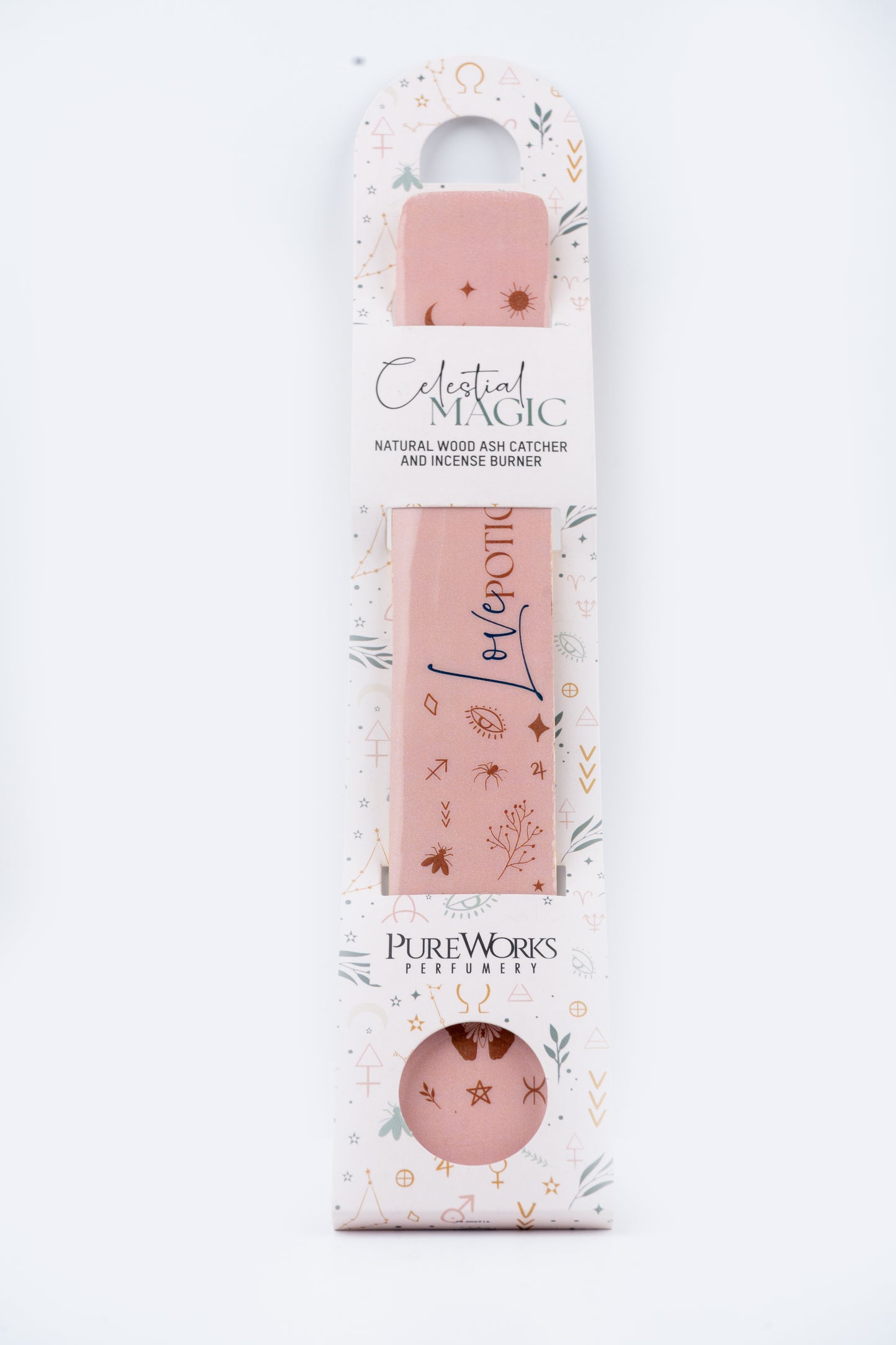 Quemador Porta/Incienso "Celestial Magic" (Madera y Epoxi) - Colección Mística