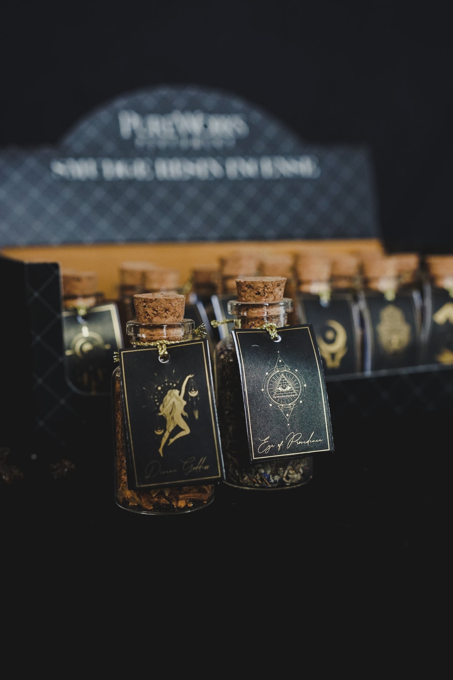 Resina de Incienso Esotérica en Frasco con Corcho - Colección Ritual