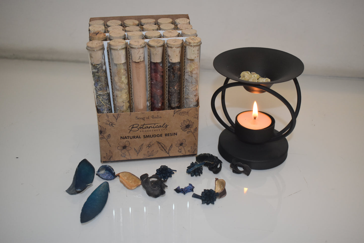 Resinas Botánicas Aromáticas en Tubo de Vidrio y Corcho