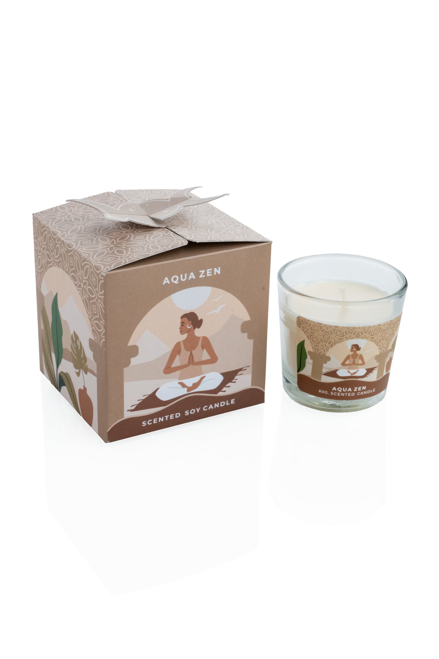 Vela Aromática de Soja Moonshine Yoga 60 g – Colección Lunar