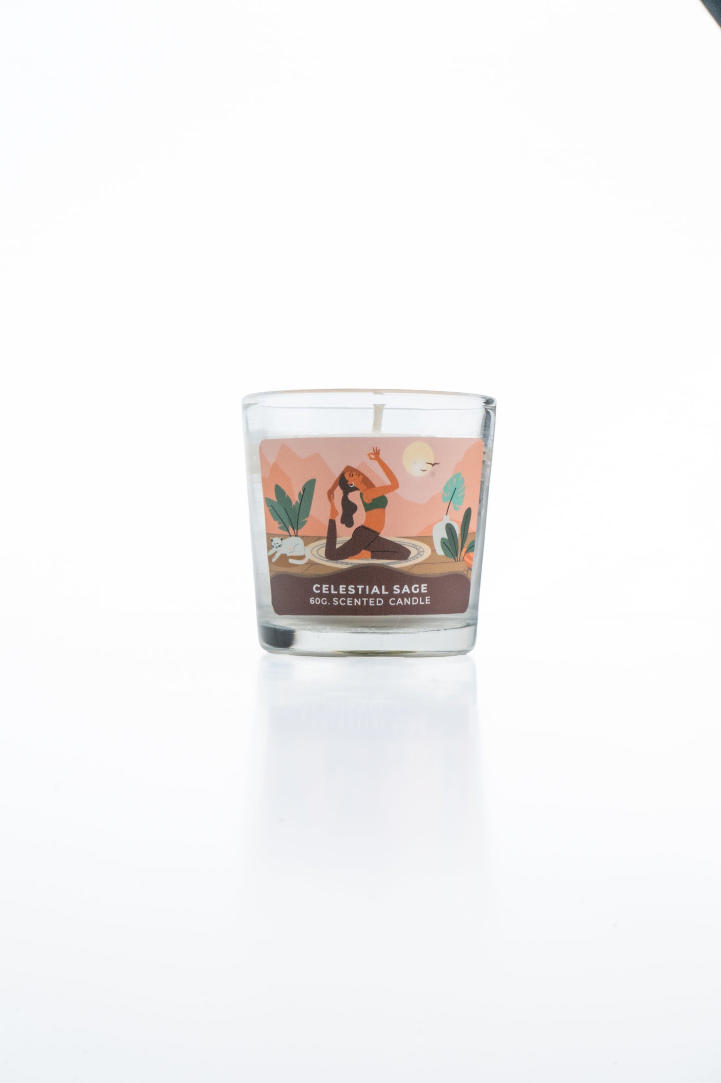 Vela Aromática de Soja Moonshine Yoga 60 g – Colección Lunar