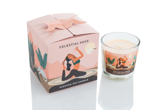 Vela Aromática de Soja Moonshine Yoga 60 g – Colección Lunar