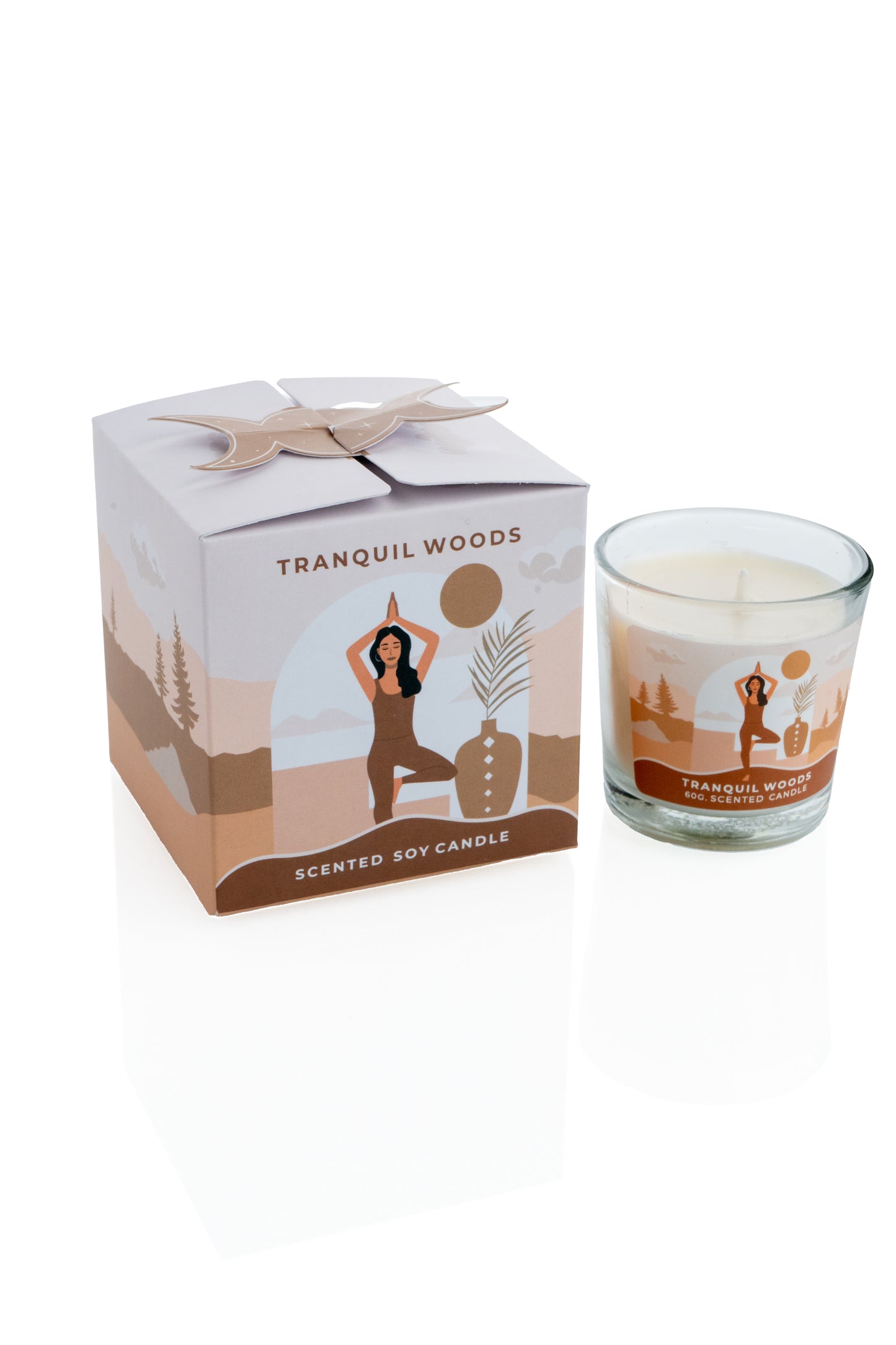 Vela Aromática de Soja Moonshine Yoga 60 g – Colección Lunar