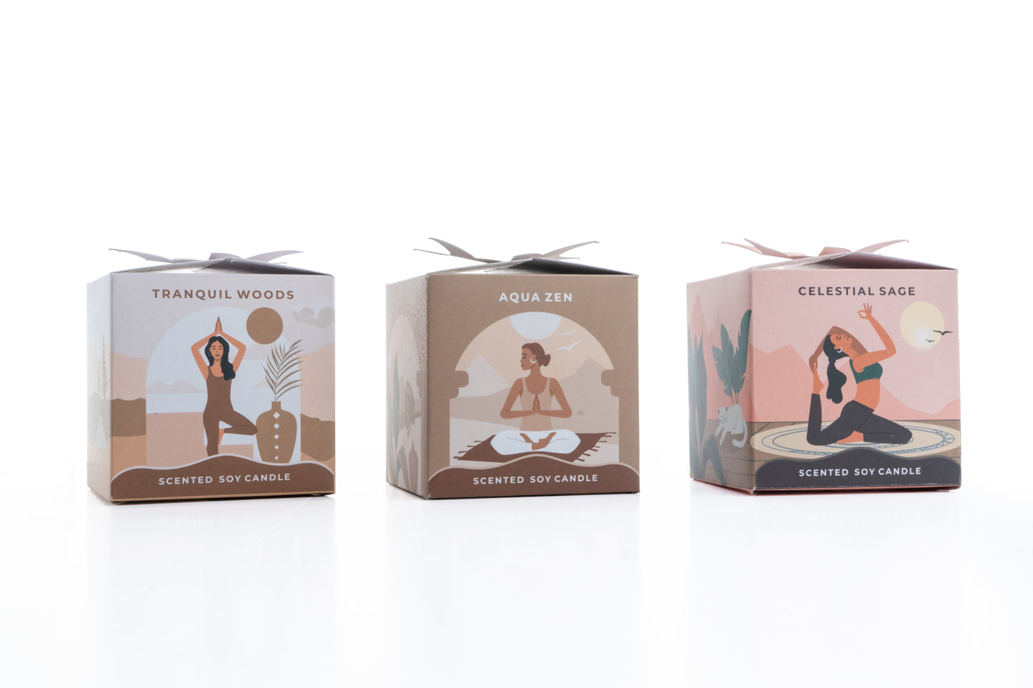 Vela Aromática de Soja Moonshine Yoga 60 g – Colección Lunar