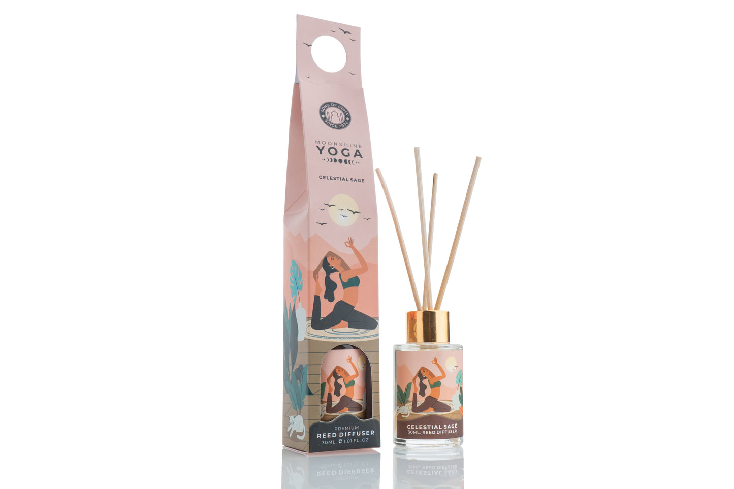 Difusor Aromático Yoga 30 ml con Varillas