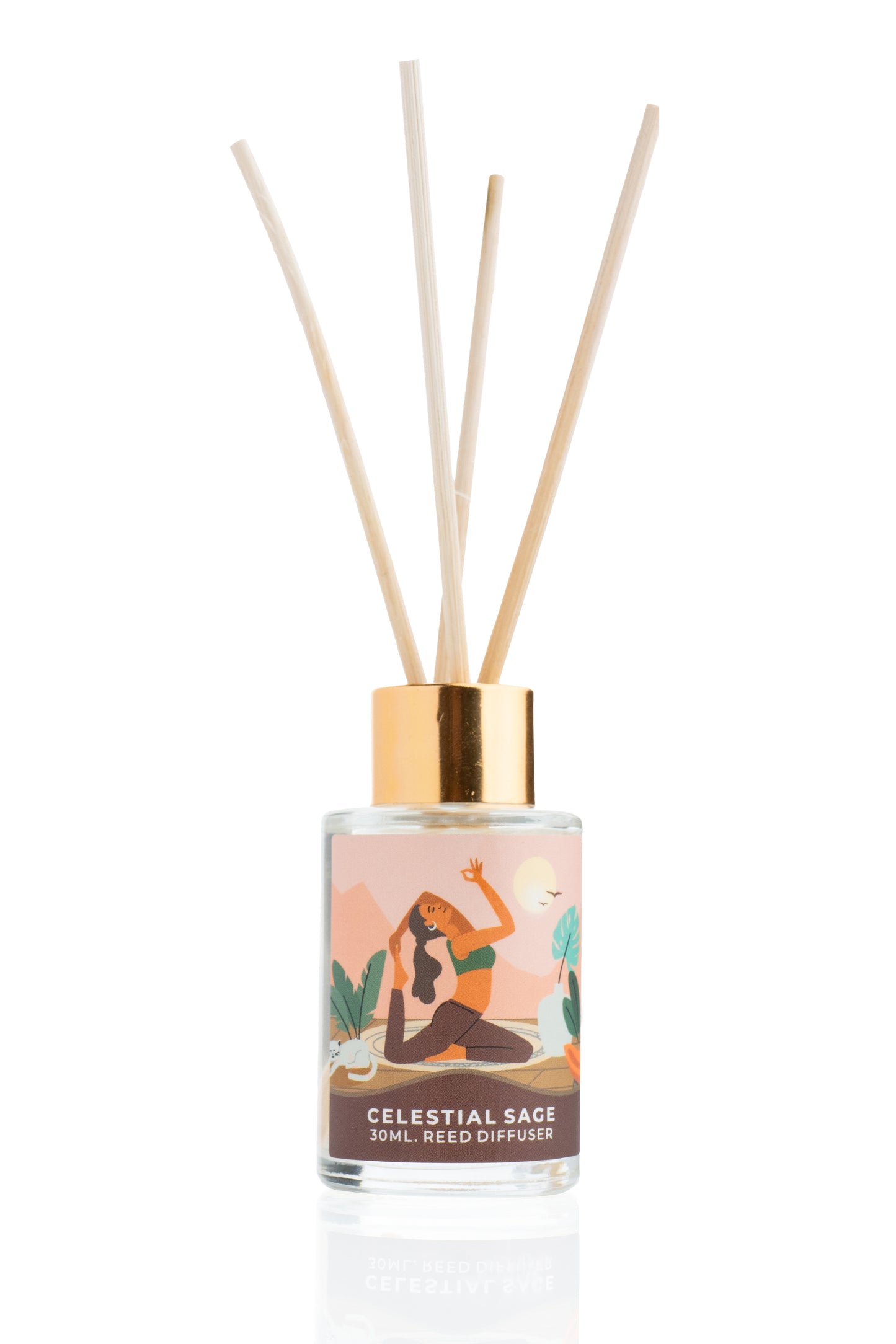Difusor Aromático Yoga 30 ml con Varillas