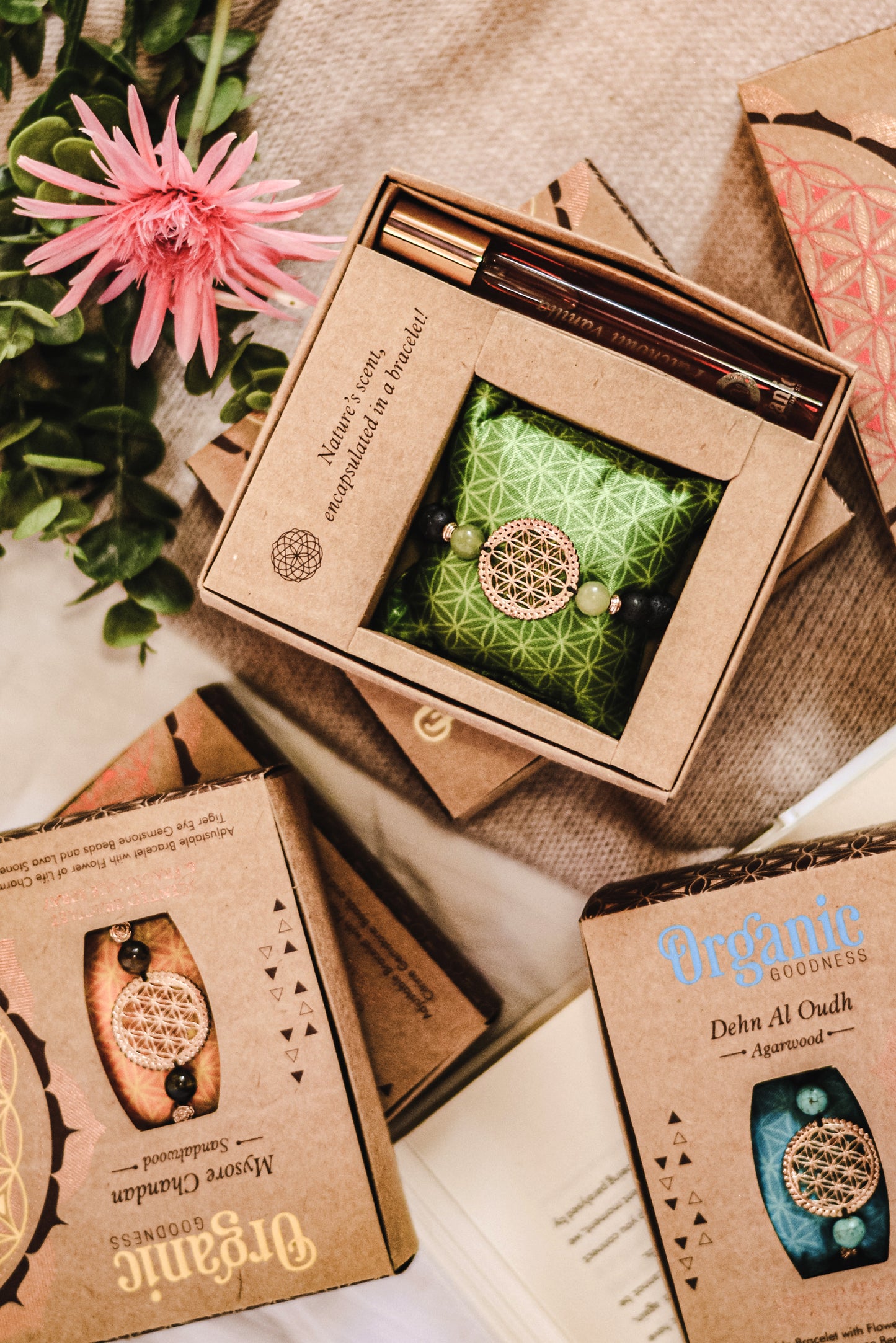 Set Regalo Aromático con Pulsera y Spray de Fragancia