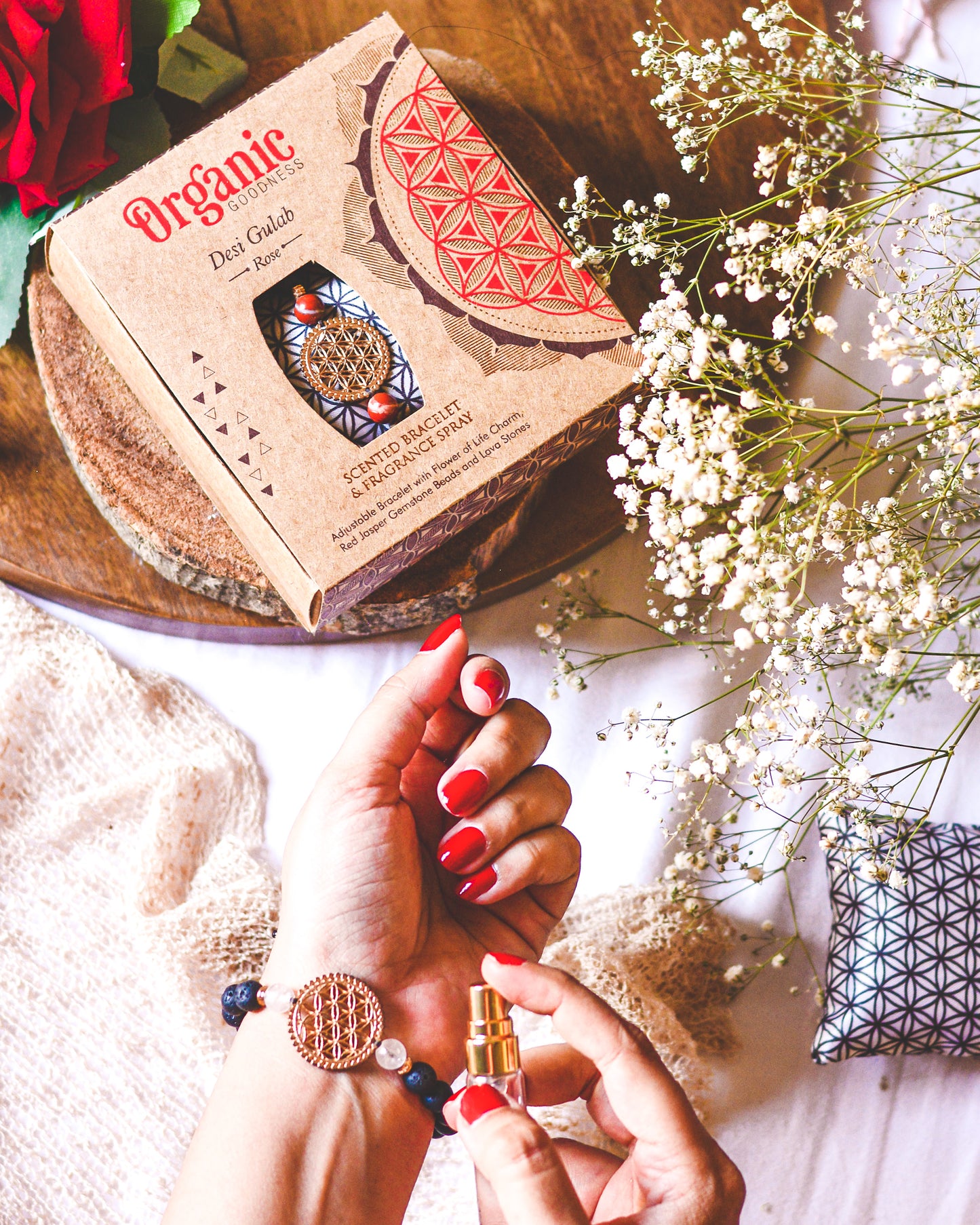 Set Regalo Aromático con Pulsera y Spray de Fragancia